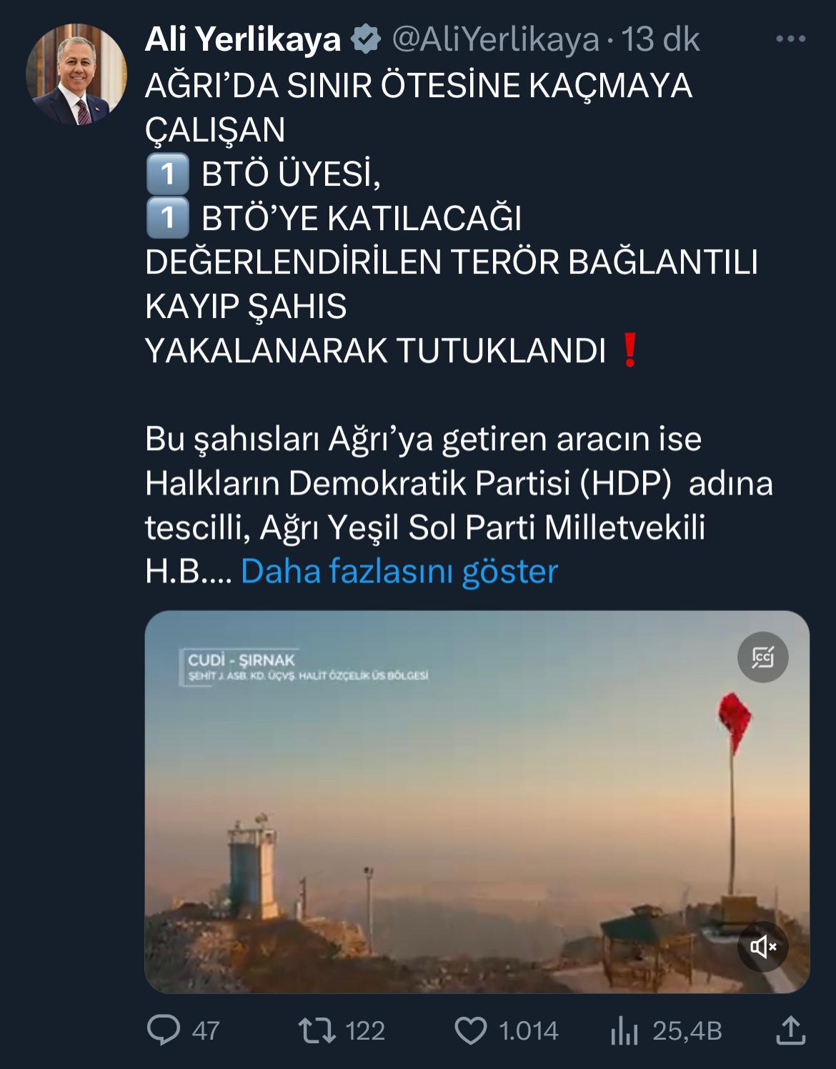 AĞRI'DA SINIR ÖTESİNE KAÇMAYA ÇALIŞAN TERÖR BAĞLANTILI ŞAHISLAR YAKALANDI
