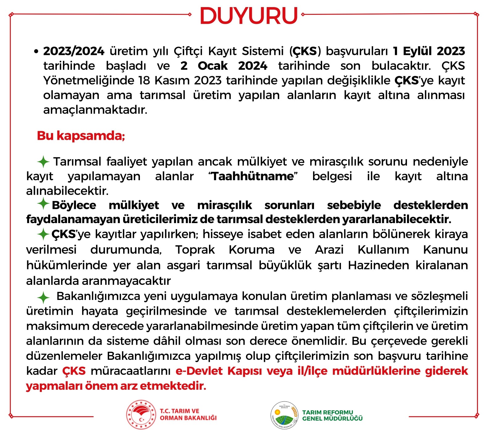 ÇKS Yönetmeliği'ndeki değişiklik Resmi Gazete'de yayımlandı