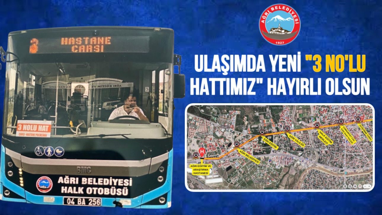 Ağrı şehir içine yeni hat