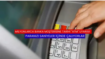 Milyonlarca Banka Müşterisine Tarihi "ATM" Uyarısı! Paranızı Saniyeler İçinde Çalıyorlar