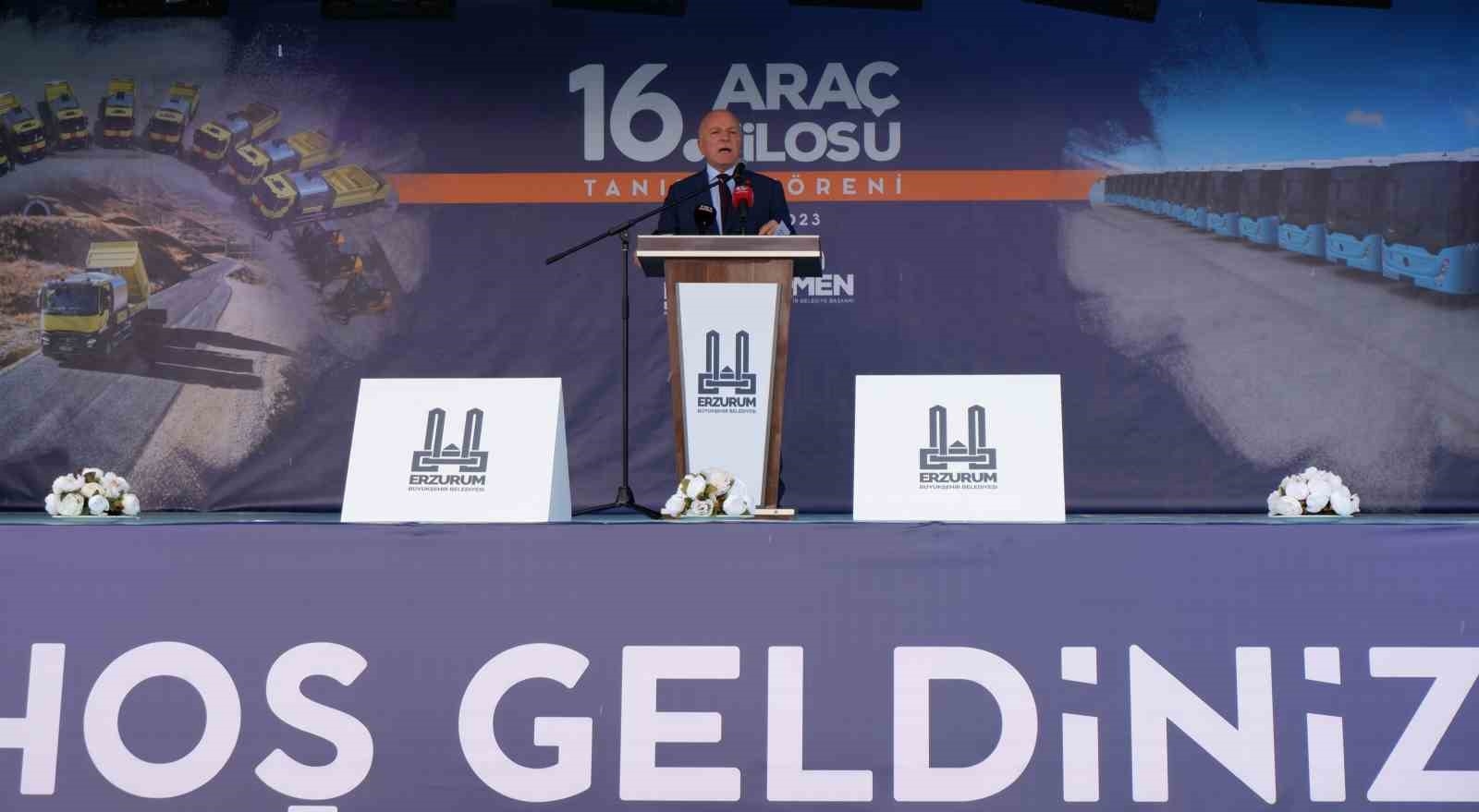 Erzurum Büyükşehir Belediyesi filosuna 120 yeni araç kattı