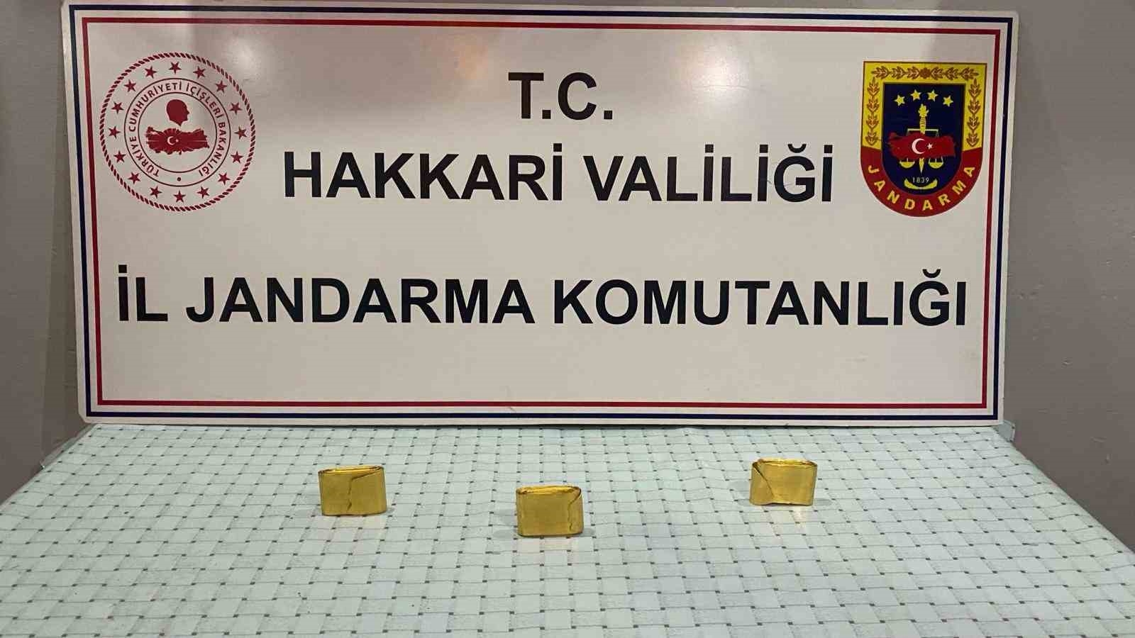 Hakkari'de 3 kilo altın ele geçirildi