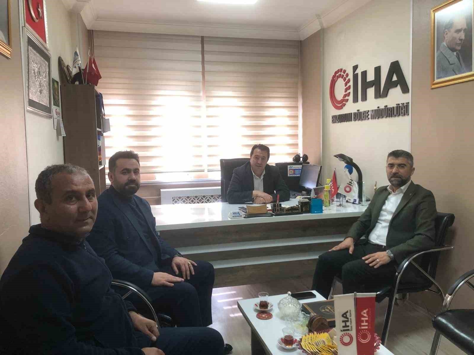AK Parti İl Başkanı Küçükoğlu, İHA Erzurum Bölge Müdürlüğü'nü ziyaret etti