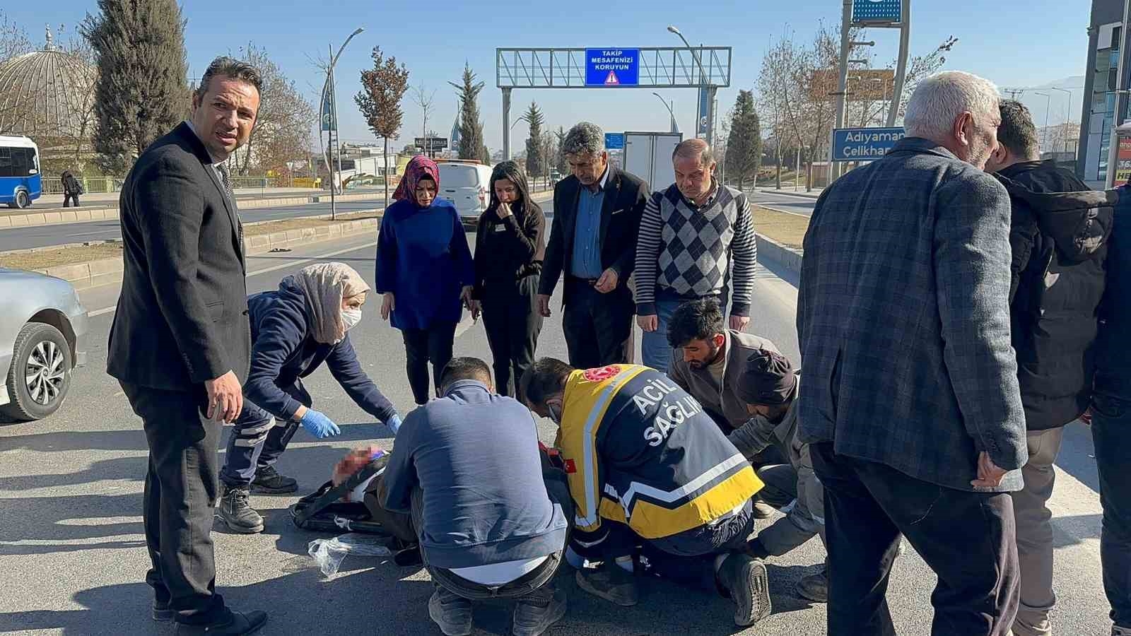 Malatya'da kamyonun çarptığı yaya yaralandı