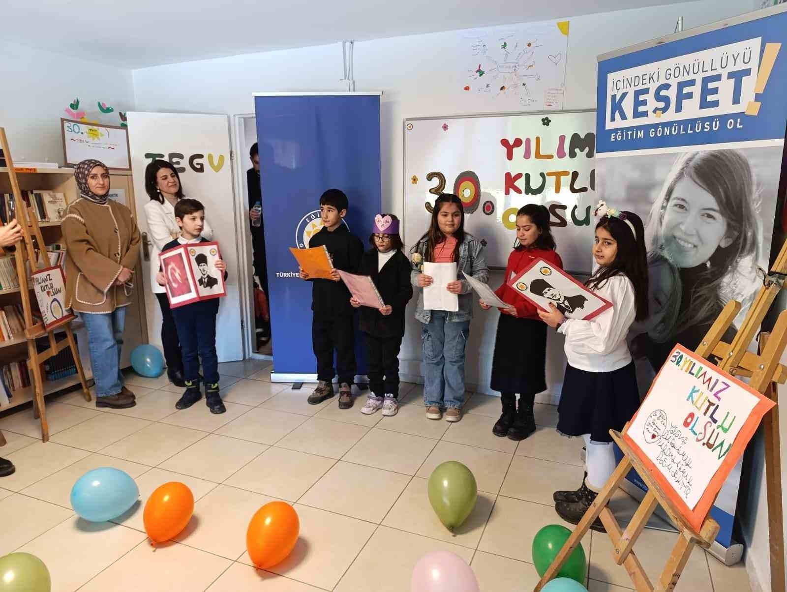 TEGV çocukları nitelikli eğitimle buluşturan TEGV 30 yaşında