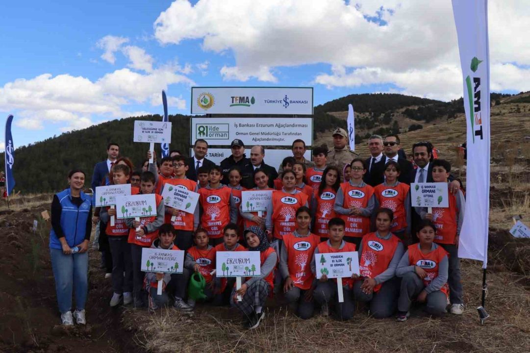 Erzurum Oltu’da 5 bin fidan toprakla buluştu