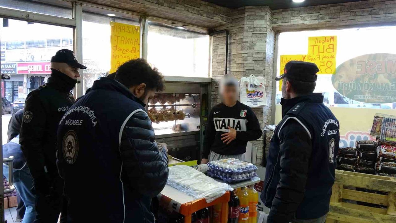 Polis Erzurum'da göçmen operasyonu gerçekleştirdi