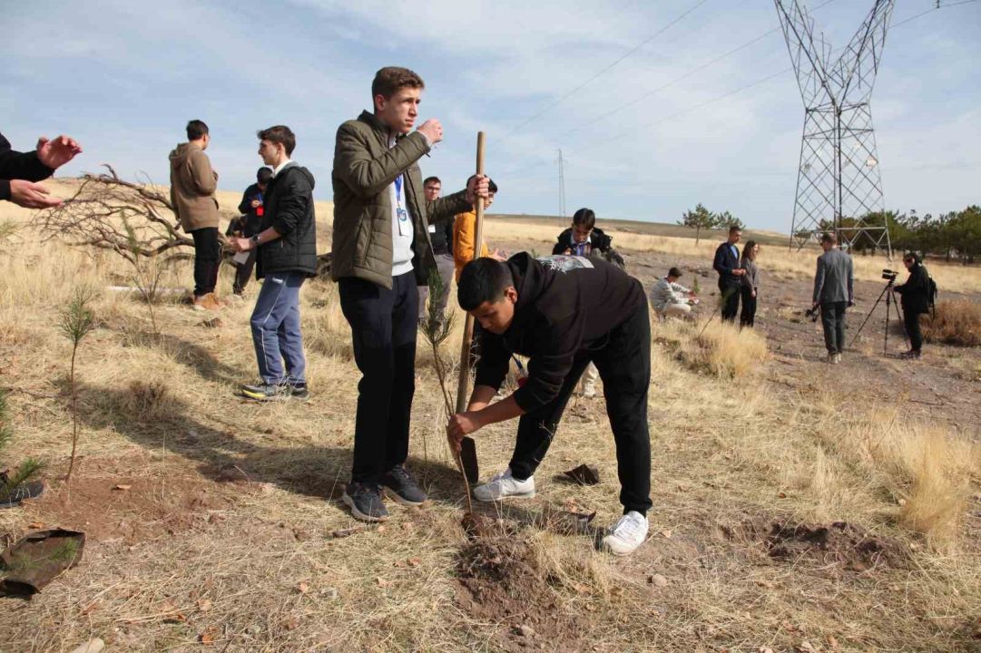 Bitlis’in  Ahlat İlçesinde "Maziden Atiye" programı kapsamında öğrenciler fidan dikti