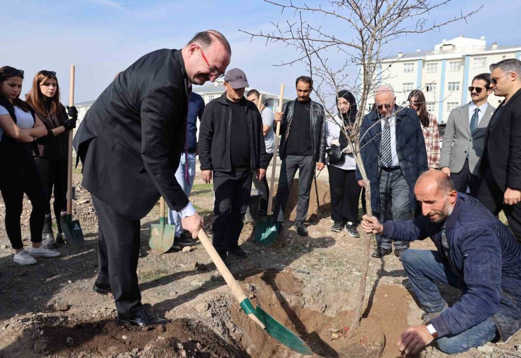 Atatürk Üniversitesinden millî ağaçlandırma gününe destek