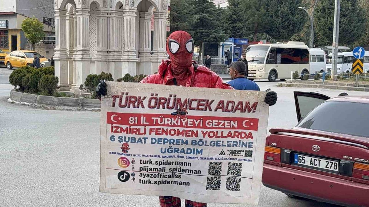 İzmirli Spiderman’den Van Gölü’ne dikkat çeken dalış