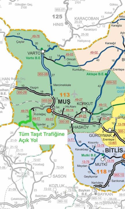 Muş-Kulp karayolu yeniden ulaşıma açıldı