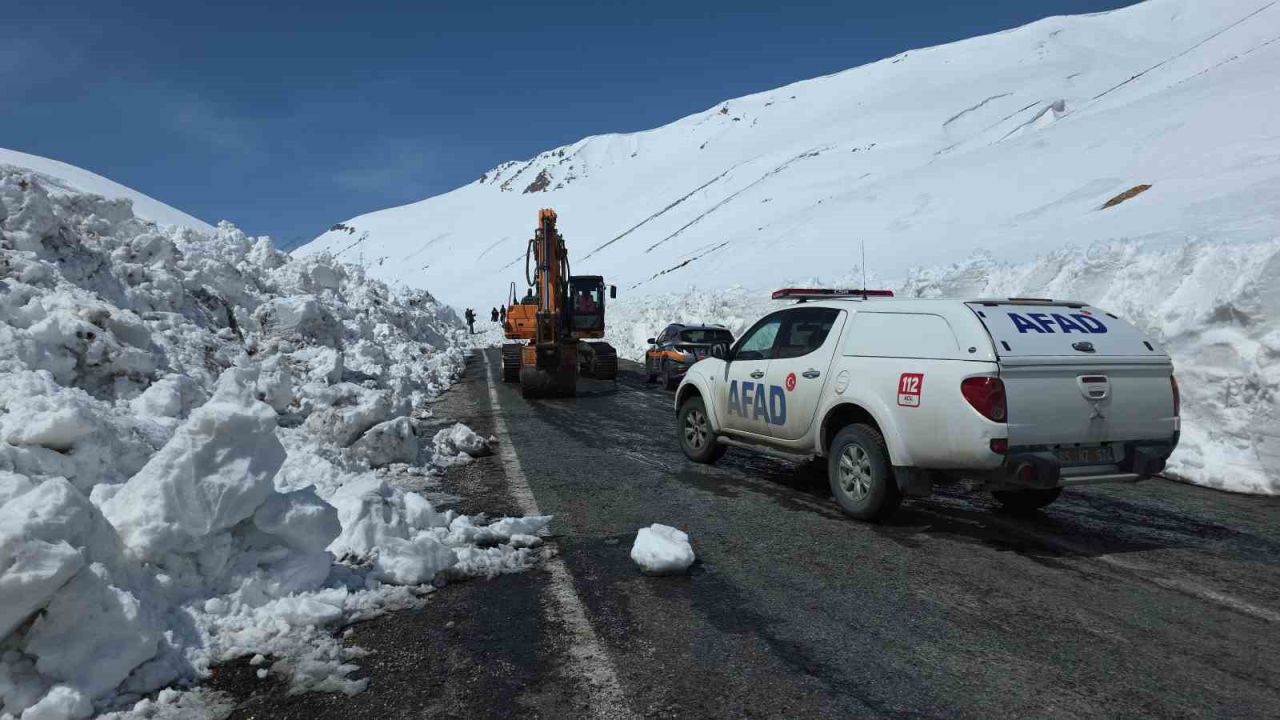 Van Bahçesaray yolunda çığ incelemesi yapıldı