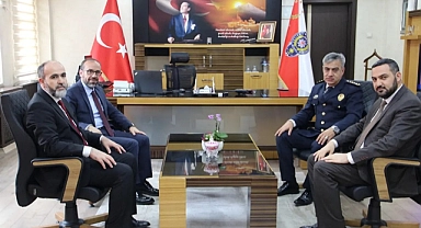 Ağrı İl Müftüsü Celal Büyük, Polis Haftası Münasebetiyle Ağrı İl Emniyet Müdürü Hasan Aydın'ı ziyaret Etti