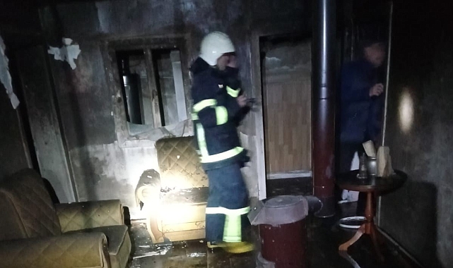 Erzincan'da ev yangını