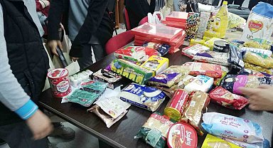 Ortaokul öğrencilerinden ramazan yardımı