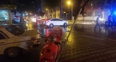 Otomobil ile motosiklet çarpıştı: 1 yaralı