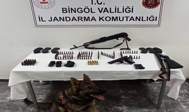 Durdurulan bir araç içinde silahlar ele geçirildi