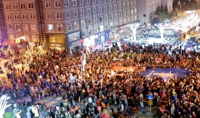 Erzurum'da Erdoğan coşkusu