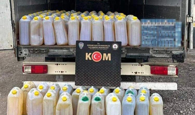 Ağrı&#039;da kaçak mazot ele geçirildi