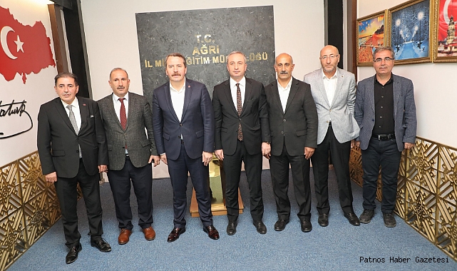 Memur Sen Genel Başkanı Yalçın, Ağrı İl Milli Eğitim Müdürü Hasan Kökrek’i ziyaret etti
