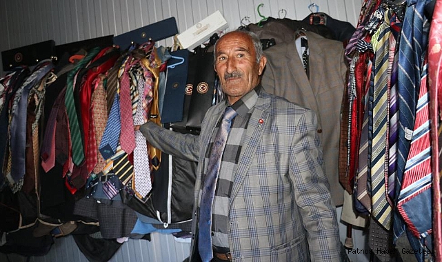 Van'da 64 yılda yaklaşık 2 bin kravat biriktirdi