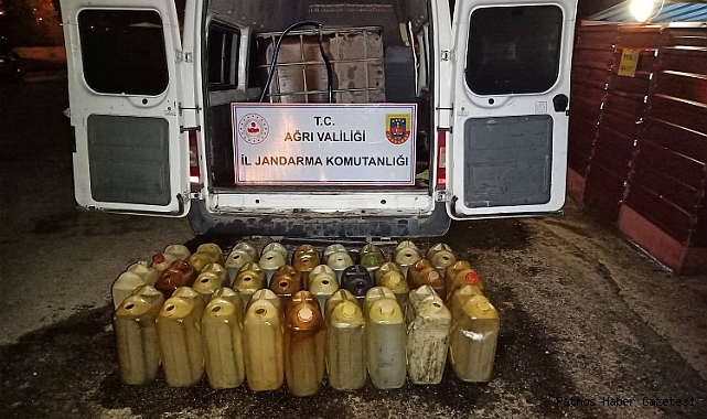 Ağrı’da 504 litre kaçak akaryakıt ve 530 paket kaçak sigara yakalandı