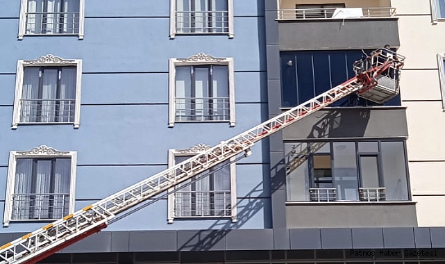 Evde kilitli kaldı itfaiye kurtardı