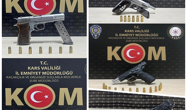 Kars'ta 9 silah ele geçirildi