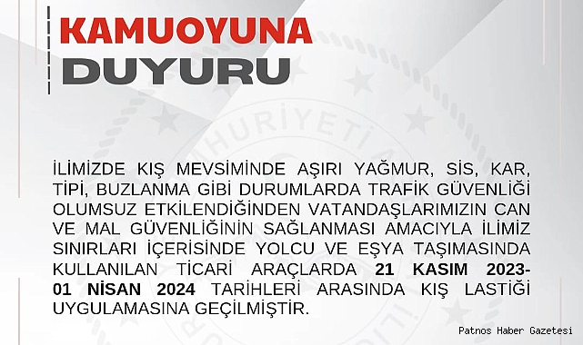 Ağrı'da Kış Lastiği Uygulaması Öne Çekildi