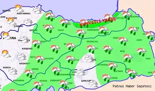 Ağrı için sağanak yağış uyarısı