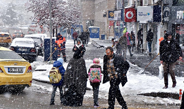 Erzurum'un bazı ilçelerinde kar tatili
