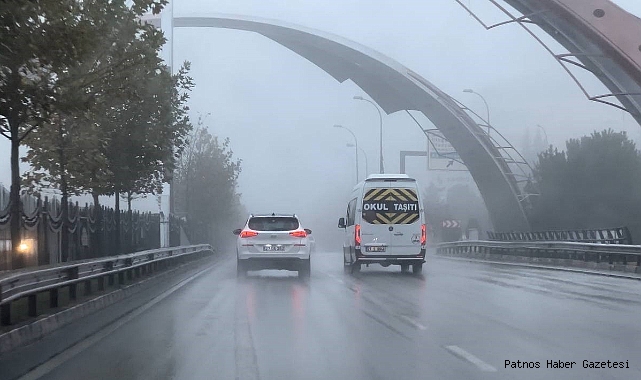Gaziantep'te yoğun sis görüş mesafesini azalttı