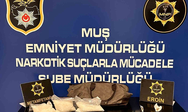 Muş'ta yolcu otobüsünde 1 kilo 501 gram metamfetamin ele geçirildi