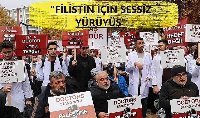 Engelliler ve Doktorlar Filistin için "sessiz yürüyüş" Etkinliği Gerçekleştirdi