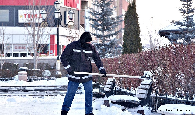 Erzurum’da kar ve soğuk etkisini sürdürüyor