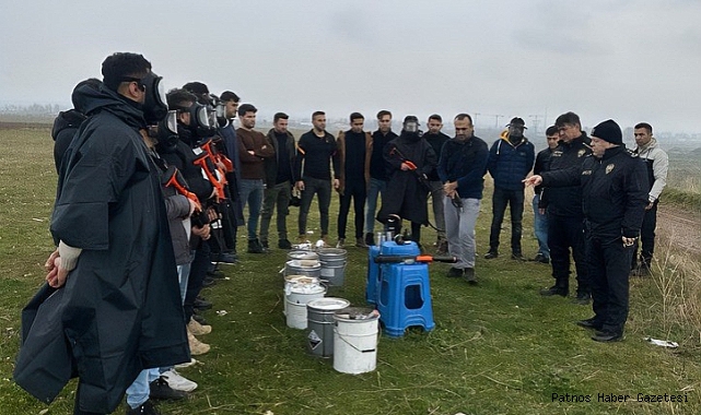 Muş'ta 21 kursiyere göz yaşartıcı gazlar ve gaz maskelerinin kullanım kursu verildi