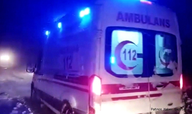 Patnos’ta hasta bebeği almaya giden ambulans kar nedeniyle yolda kaldı