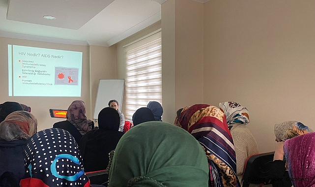 Patnos Teşi Kadın Danışma Merkezinde kadınlara AIDS semineri