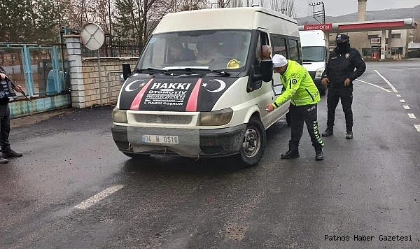 Tutak’ta kış lastiği denetimi
