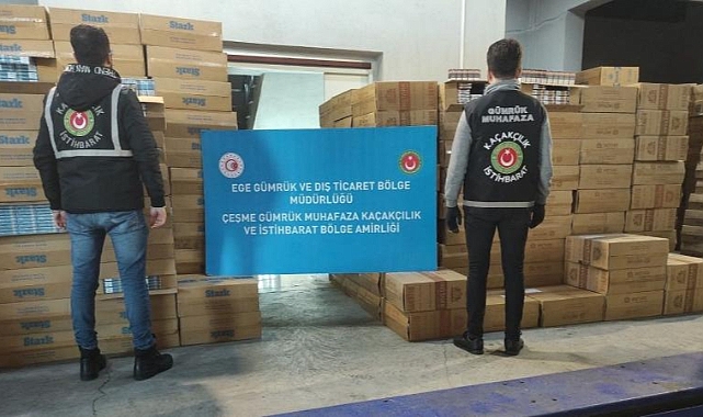 1 milyon paket kaçak sigara ele geçirildi
