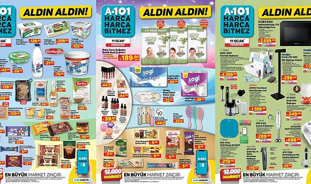11 Ocak A101 aktüel kataloğu Muhteşem İndirimler Sizleri Bekliyor A101 Market 11 Ocak perşembe ürün kataloğu