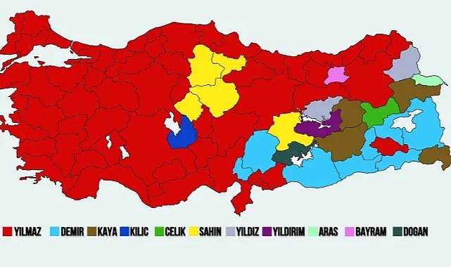 Ağrı'da en çok kullanılan soy isim hangisi?
