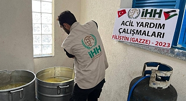 Ağrı İHH Gazze'de günde 1500 kişiye sıcak yemek sağlıyor (Videolu Haber)