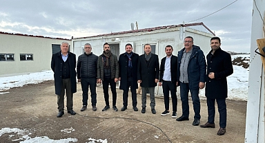 Ak Parti İlçe Başkanı Taşdemir tekstil kent inşaatını incelemede bulundu