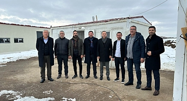 Ak Parti İlçe Başkanı Taşdemir tekstil kent inşaatını incelemede bulundu