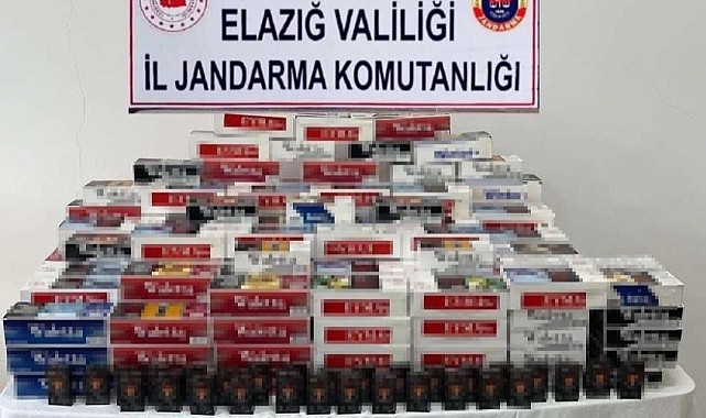 Elazığ'da 540 adet boş ve bin 710 paket dolu makaron ele geçirildi