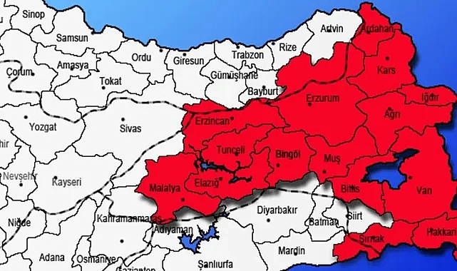 Elazığ, Erzincan, Erzurum, Malatya, Tunceli, Kars, Iğdır, Ardahan, Van, Bingöl, Hakkari, Bitlis, Ağrı ve Muş dikkat! Tarih verildi. Size kayıyor