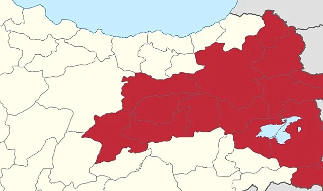 Elazığ, Erzincan, Erzurum, Malatya, Tunceli, Kars, Iğdır, Ardahan, Van, Bingöl, Hakkari, Bitlis, Ağrı ve Muş haber geldi. Gece. Evde de olsanız hissettirecek