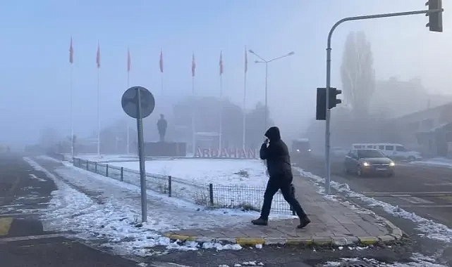 Erzurum, Ardahan ile Kars'ta soğuk hava etkisini sürdürüyor
