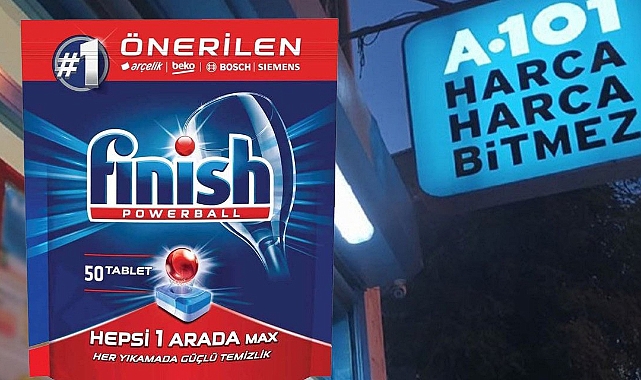 Finish Makine Tableti Hepsi 1 Arada 50'li 29.95 TL'ye düştü! A101'de büyük indirimler!